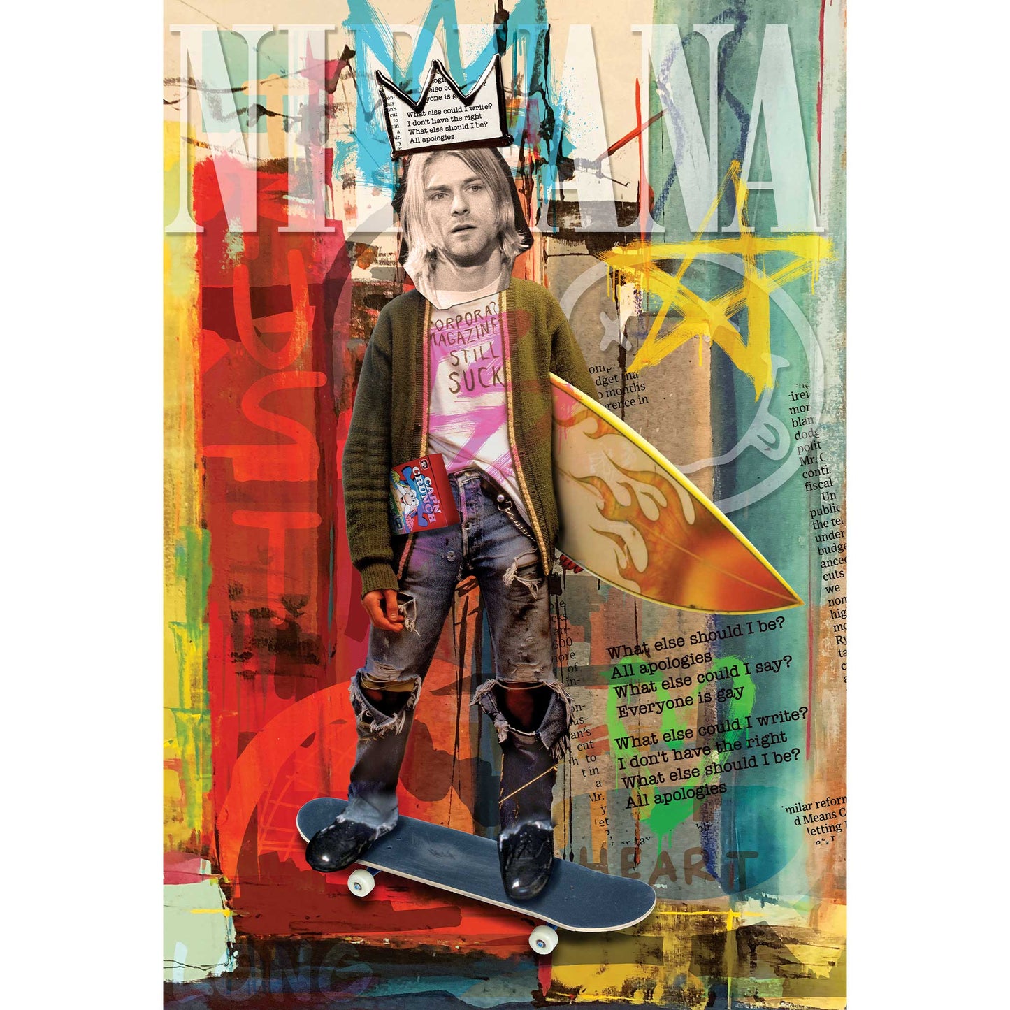 Grunge Coastline — Print