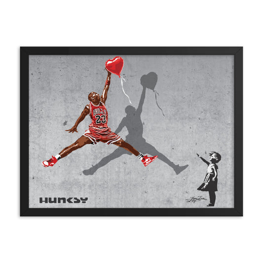 Hung Tran - Jordan Banksy - 24x18 Framed Print