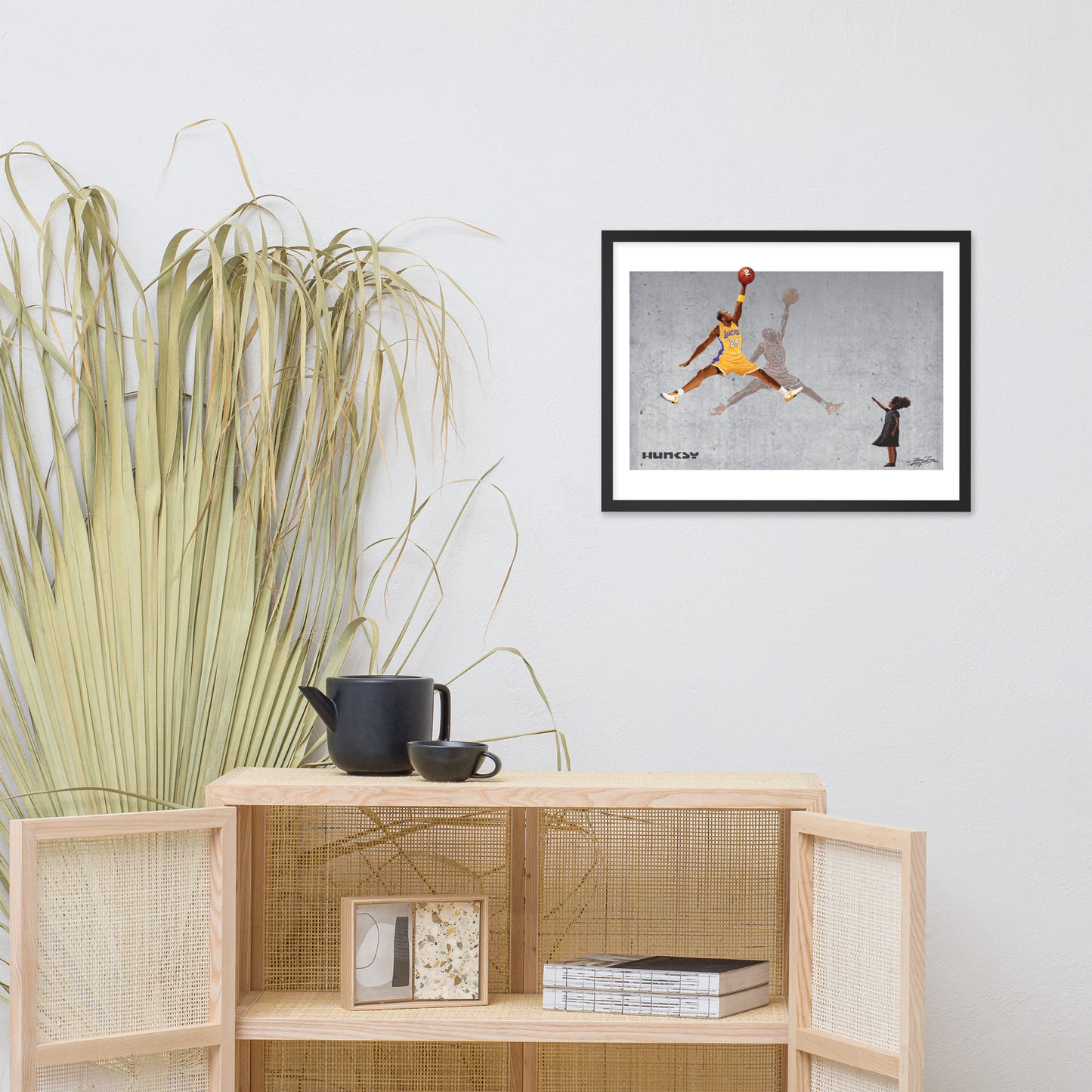 Kobe 24 Jordan Shadow-  24x18 Framed Print